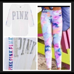 VS PINK BLING WATERCOLOR OUTFIT SET S